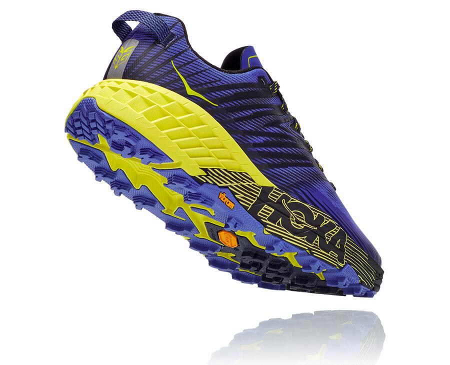 Tenis Hoka One One Trail Hombre Azules/Verdes - Speedgoat 4 - NPZC52103